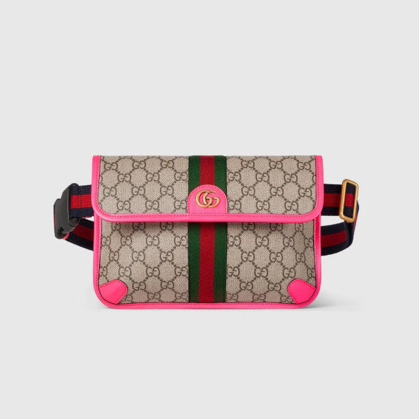 GUCCI-752597 구찌 베이지/에보니 푸시아 라인 오피디아 GG 스몰 벨트백 24cm