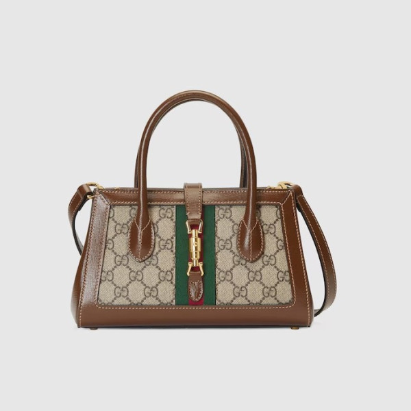 GUCCI-‎772126 구찌 베이지/에보니 GG 재키 1961 스몰 토트백 24cm