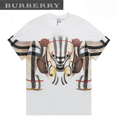 BURBERRY-05244 버버리 블랙 프린트 장식 티셔츠 남성용