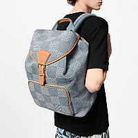 LOUIS VUITTON-M14135 루이비통 블랙 LV 블라종 데님 몽수리 백팩