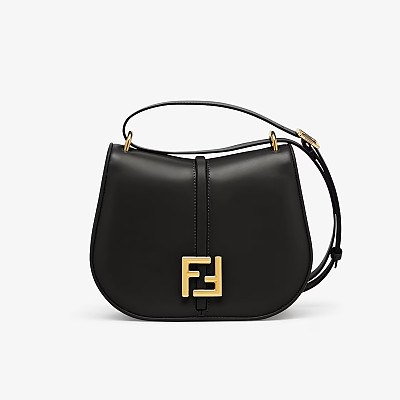 FENDI-8BT366 펜디 블랙 커몬 미디엄 사첼 백 25cm