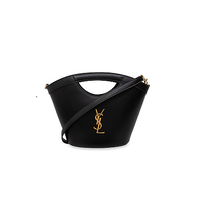 YSL-791069 생 로랑 블랙 카프스킨 CELIA 미니 토트백 30cm