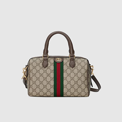 GUCCI-‎772061 구찌 베이지/에보니 오피디아 GG 스몰 탑 핸들백 26.5cm