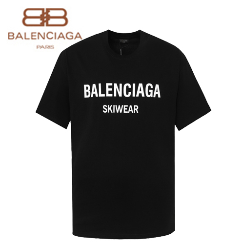 BALENCIAGA-070612 발렌시아가 블랙 프린트 장식 티셔츠 남여공용