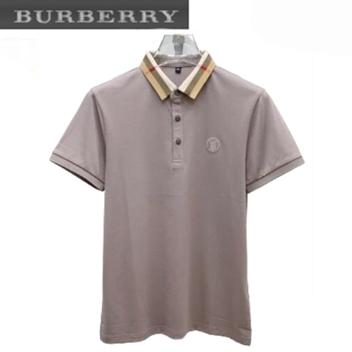 BURBERRY-07235 버버리 퍼플 TB 로고 폴로 티셔츠 남성용