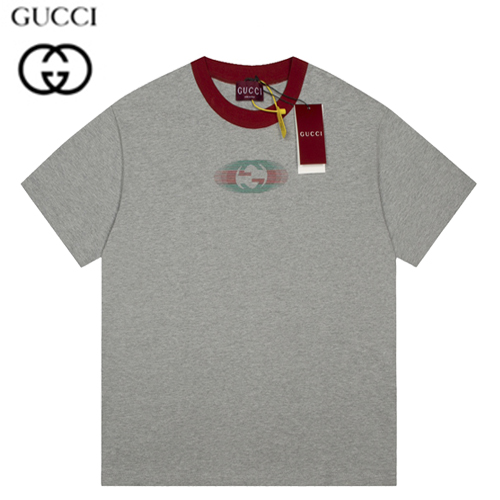 GUCCI-07304 구찌 그레이 프린트 장식 티셔츠 남여공용