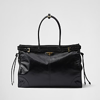PRADA-1BA439 프라다 다크 브라운 라지 가죽 핸드백