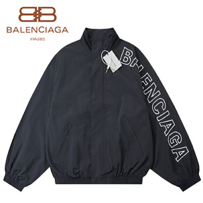 BALENCIAGA-08303 발렌시아가 블랙 아플리케 장식 바람막이 재킷 남여공용