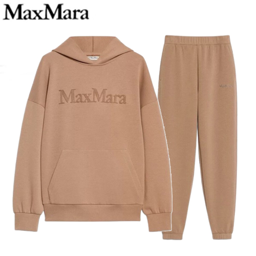 MAX MARA-09228 막스마라 브라운 아플리케 장식 트레이닝복 세트 여성용