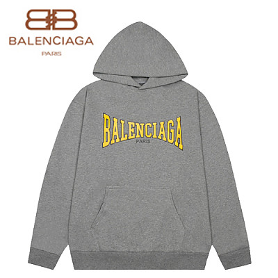 BALENCIAGA-092015 발렌시아가 그레이 프린트 장식 후드 티셔츠 남여공용