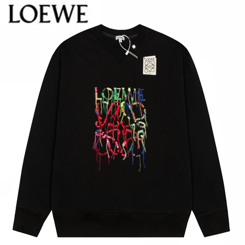 LOEWE-09263 로에베 블랙 아플리케 장식 스웨트셔츠 남여공용