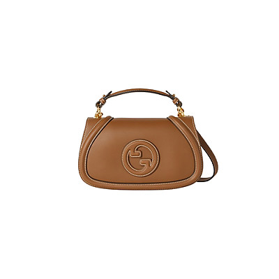 GUCCI-815714 2718 구찌 브라운 가죽 구찌 블론디 스몰 탑 핸들백