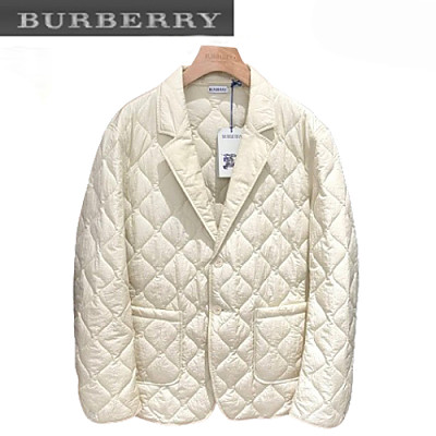 BURBERRY-10192 버버리 화이트 나일론 퀄팅 재킷 남성용