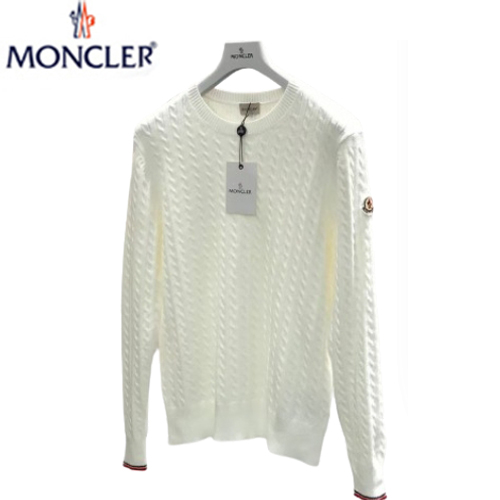 MONCLER-10217 몽클레어 화이트 니트 코튼 스웨터 남성용