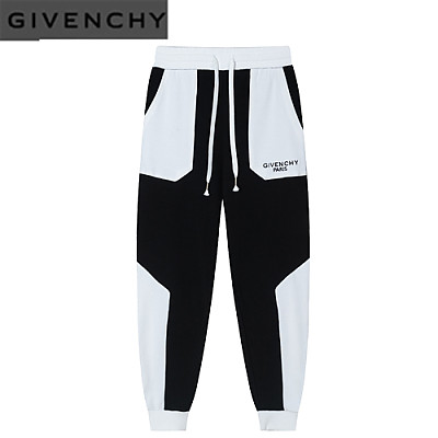 GIVENCHY-11052 지방시 블랙/화이트 코튼 스웨트팬츠 남여공용