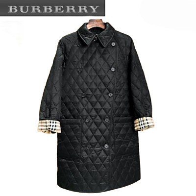 BURBERRY-11116 버버리 블랙 나일론 퀄팅 코트 여성용