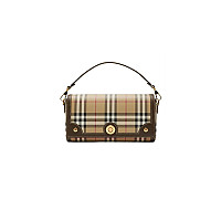 BURBERRY-80920481 버버리 베이지/브라운 탑 핸들 노트 백