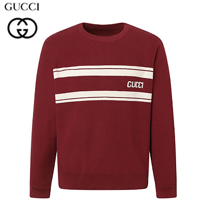 GUCCI-12042 구찌 레드 스트라이프 장식 스웨터 남여공용