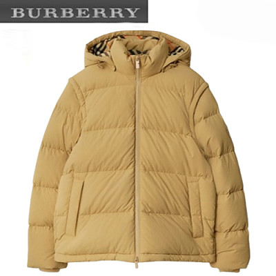 BURBERRY-80999181 버버리 카키 디태처블 슬리브 나일론 비드포드 퍼퍼 재킷 남여공용