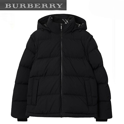 BURBERRY-80999181 버버리 카키 디태처블 슬리브 나일론 비드포드 퍼퍼 재킷 남여공용