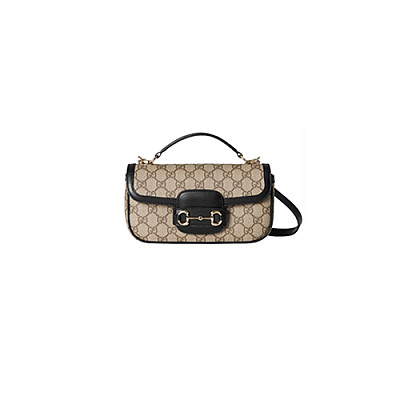 GUCCI-815206 6207 구찌 레드 가죽 구찌 홀스빗 1955 스몰 탑 핸들백