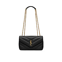 SAINT LAURENT-801437 생 로랑 오렌지 마틀라세 램스킨 loulou 스몰백