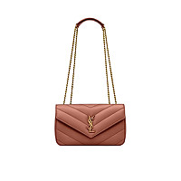 SAINT LAURENT-801437 생 로랑 오렌지 마틀라세 램스킨 loulou 스몰백