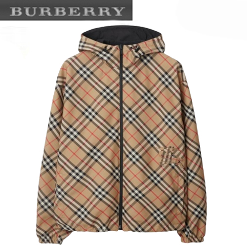 BURBERRY-80872191 버버리 샌드 리버시블 체크 재킷 남성용