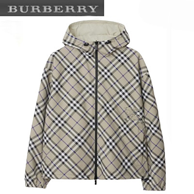 BURBERRY-80872191 버버리 샌드 리버시블 체크 재킷 남성용