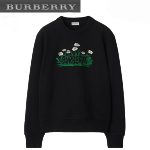 BURBERRY-02109 버버리 블랙 프린트 장식 스웨트셔츠 남여공용