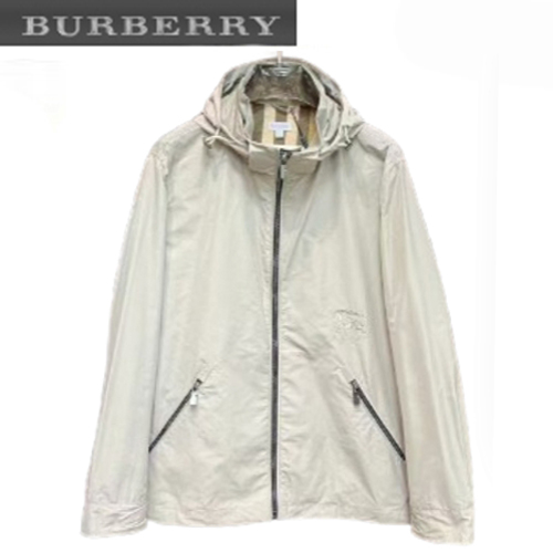 BURBERRY-02096 버버리 화이트 나일론 바람막이 후드 재킷 남성용