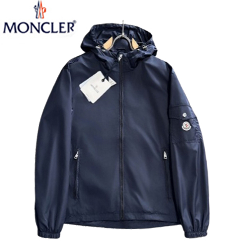 MONCLER-021914 몽클레어 네이비 나일론 바람막이 후드 재킷 남성용