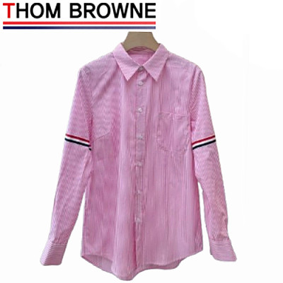 THOM BROWNE-03104 톰 브라운 라이트 블루 스트라이프 장식 셔츠 여성용