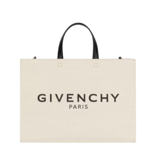 GIVENCHY-BB50N2B 지방시 화이트 G 토트 캔버스 미디엄 토트백