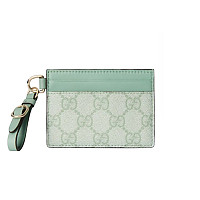 GUCCI-819121 9758 구찌 브라운 GG 엠블럼 스트랩 카드 케이스