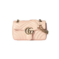GUCCI-837280 1000 구찌 라이트 블랙 가죽 GG 마몽 스몰 숄더백