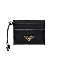 PRADA-1MC025 프라다 블랙 사피아노 트라이앵글 로고 카드 지갑