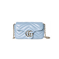 GUCCI-841290 6823 구찌 페일 핑크 가죽 GG 마몽 미니 숄더백