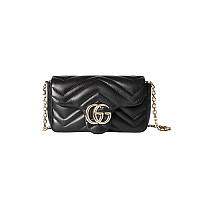 GUCCI-841290 6823 구찌 페일 핑크 가죽 GG 마몽 미니 숄더백