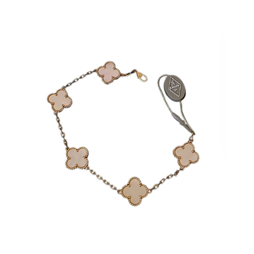 VAN CLEEF ARPELS-VCARA4 반클리프 옐로우 골드/핑크 빈티지 알함브라 브레이슬릿