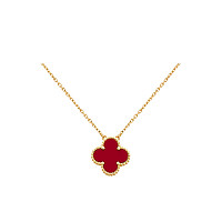 VAN CLEEF ARPELS-VCARD3 반클리프 실버/레드 빈티지 알함브라 펜던트
