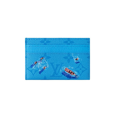 LOUIS VUITTON-M14359 루이비통 스카이 블루 모노그램 더블 카드 홀더
