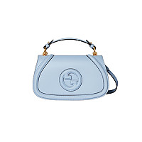 GUCCI-815714 4730 구찌 블루 가죽 구찌 블론디 스몰 탑 핸들백