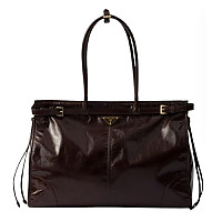 [正品1:1]PRADA-1BA439 프라다 블랙 라지 가죽 핸드백 42cm