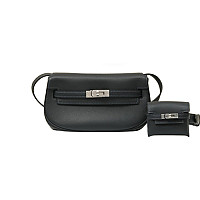 HERMES-KM17 에르메스 화이트 은장 SWIFT 가죽 켈리 무브