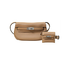 HERMES-KM17 에르메스 화이트 은장 SWIFT 가죽 켈리 무브