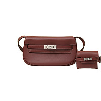 HERMES-KM17 에르메스 화이트 은장 SWIFT 가죽 켈리 무브