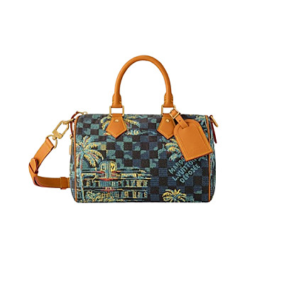 [스페셜오더]LOUIS VUITTON-M55422 루이비통 브라운/크렘 베쥬 모노그램 시어링 스피디 반둘리에 25
