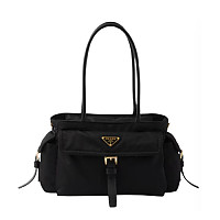 [스페셜오더]PRADA-1BG596 프라다 익스플로어 나파 레더 미디엄 리나일론 토트백 블랙
