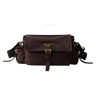 PRADA-1BD394 프라다 시나몬 익스플로어 미디엄 스웨이드 숄더 백